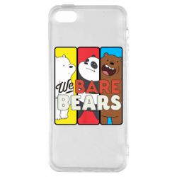 Чехол для iPhone5/5S/SE We bare bears collage - PrintSalon