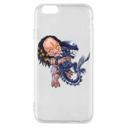 Чехол для iPhone 6/6S Alien vs Predator - PrintSalon