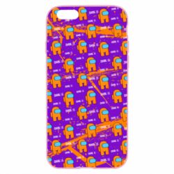 Чехол для iPhone 6/6S Among Us and grunge background - PrintSalon