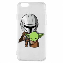 Чехол для iPhone 6/6S Din Djarin And The Child - PrintSalon