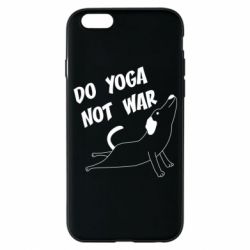 Чехол для iPhone 6/6S Do yoga not war - PrintSalon