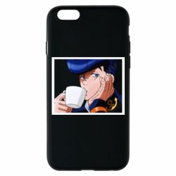 Чехол для iPhone 6/6S Higashikata Josuke drinking tea - PrintSalon