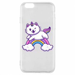 Чехол для iPhone 6/6S Котик-единорог - PrintSalon