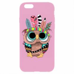 Чехол для iPhone 6/6S Little owl with feathers - PrintSalon