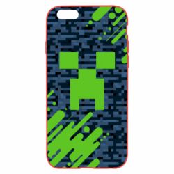Чехол для iPhone 6/6S Minecraft Creeper - PrintSalon