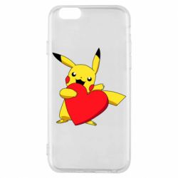 Чехол для iPhone 6/6S Pikachu Heart - PrintSalon