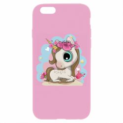 Чехол для iPhone 6/6S Unicorn with flowers - PrintSalon