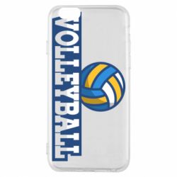 Чехол для iPhone 6/6S Volleyball text and ball - PrintSalon