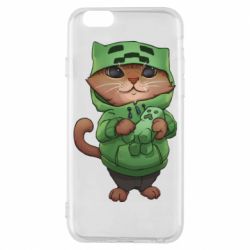 Чехол для iPhone 6/6S Кот Майнкрафт - PrintSalon