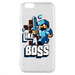 Чехол для iPhone 6/6S Minecraft Like a Boss - PrintSalon