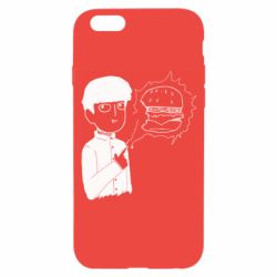 Чехол для iPhone 6/6S Моб Психо и гамбургер - PrintSalon