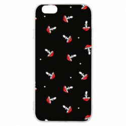Чехол для iPhone 6/6S Мухоморы - PrintSalon