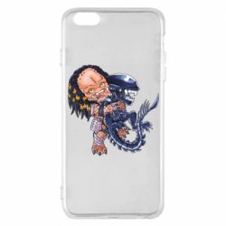 Чехол для iPhone 6 Plus/6S Plus Alien vs Predator - PrintSalon