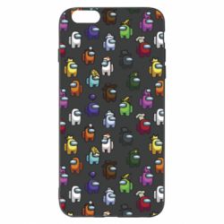 Чехол для iPhone 6 Plus/6S Plus Among Us Pattern - PrintSalon
