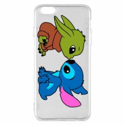Чехол для iPhone 6 Plus/6S Plus Baby Yoda And Stitch - PrintSalon