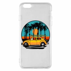 Чехол для iPhone 6 Plus/6S Plus Car and sunset - PrintSalon