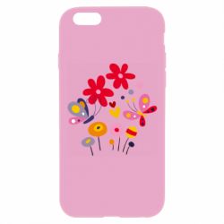 Чехол для iPhone 6 Plus/6S Plus Flowers and Butterflies - PrintSalon