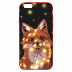 Чохол для iPhone 6 Plus/6S Plus Fox And Christmas Lights - PrintSalon
