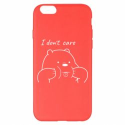 Чехол для iPhone 6 Plus/6S Plus I don't care white - PrintSalon