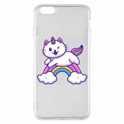 Чехол для iPhone 6 Plus/6S Plus Котик-единорог - PrintSalon