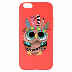 Чехол для iPhone 6 Plus/6S Plus Little owl with feathers - PrintSalon
