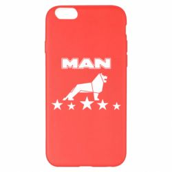 Чехол для iPhone 6 Plus/6S Plus Man lion and stars - PrintSalon