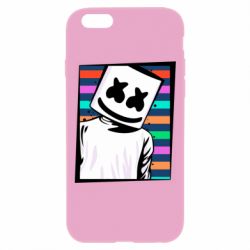 Чехол для iPhone 6 Plus/6S Plus Marshmello Colorful Portrait - PrintSalon
