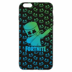 Чехол для iPhone 6 Plus/6S Plus Marshmello Fortnite Dab Neon - PrintSalon