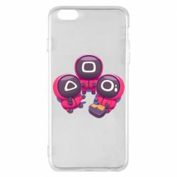 Чехол для iPhone 6 Plus/6S Plus Милые солдаты из игры в кальмара - PrintSalon