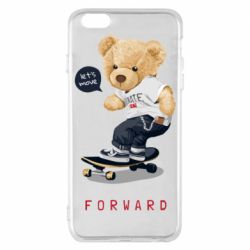 Чехол для iPhone 6 Plus/6S Plus Мишка тедди на скейте