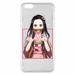 Чехол для iPhone 6 Plus/6S Plus Nezuko - PrintSalon