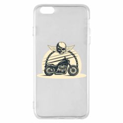 Чехол для iPhone 6 Plus/6S Plus Skull and Bike - PrintSalon