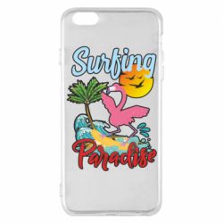 Чехол для iPhone 6 Plus/6S Plus Surfing Paradise Flamingo - PrintSalon
