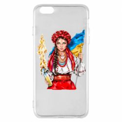 Чехол для iPhone 6 Plus/6S Plus Украинская девушка в венку - PrintSalon