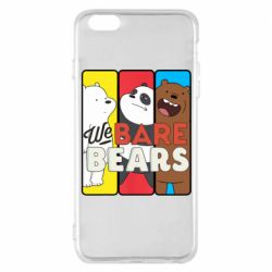 Чехол для iPhone 6 Plus/6S Plus We bare bears collage - PrintSalon