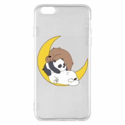 Чехол для iPhone 6 Plus/6S Plus We bare bears sleep - PrintSalon