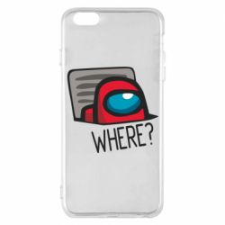 Чехол для iPhone 6 Plus/6S Plus Where? ( Among Us )