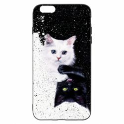 Чехол для iPhone 6 Plus/6S Plus Yin and Yang cats - PrintSalon