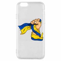 Чехол для iPhone 6/6S Рука с украинским флагом - PrintSalon