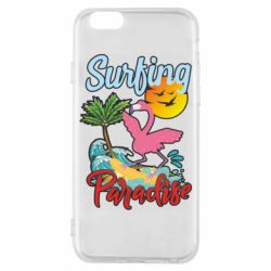 Чехол для iPhone 6/6S Surfing Paradise Flamingo - PrintSalon
