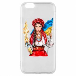 Чехол для iPhone 6/6S Украинская девушка в венку - PrintSalon