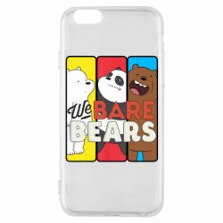 Чехол для iPhone 6/6S We bare bears collage - PrintSalon
