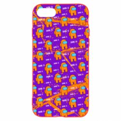 Чехол для iPhone 7 Among Us and grunge background - PrintSalon
