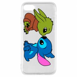 Чехол для iPhone 7 Baby Yoda And Stitch - PrintSalon