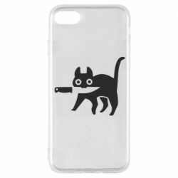 Чехол для iPhone 7 Cat with a knife - PrintSalon