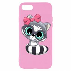 Чехол для iPhone 7 Cute raccoon - PrintSalon