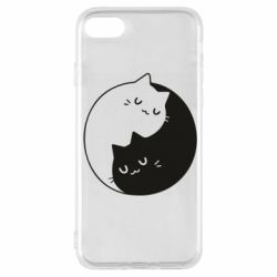 Чехол для iPhone 7 Cute yin yang cats - PrintSalon