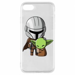 Чехол для iPhone 7 Din Djarin And The Child - PrintSalon