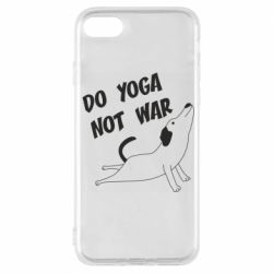 Чехол для iPhone 7 Do yoga not war - PrintSalon