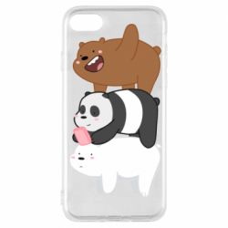 Чехол для iPhone 7 Гризли Панда и Белый - PrintSalon